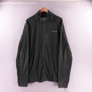 Columbia Omni-Heat Mens XL Full Zip Fleece Jacket Gray Thermal Performance Layer